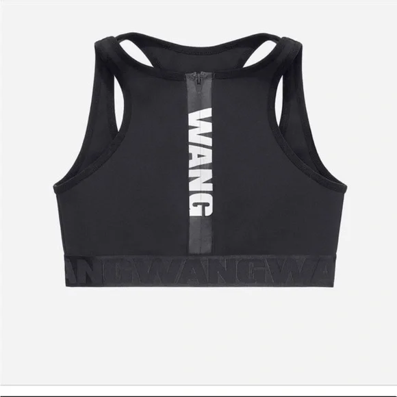 Alexander Wang Sports Bra X H&M Black Logo Size 6 - Picture 2 of 13